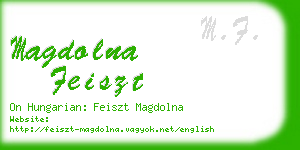 magdolna feiszt business card